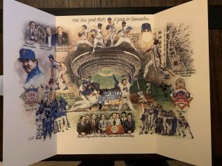 1986 York Mets " A Year To Remember " Commemorative Poster.