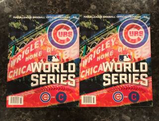 (2) 2016 World Series Official Program Chicago Cubs / Cleveland Indians