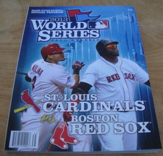 2013 Mlb Baseball World Series Program Boston Red Sox St.  Louis Cardinals