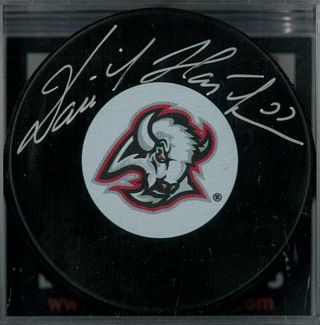 Dominik Hasek Autographed Buffalo Sabres Head Hockey Puck