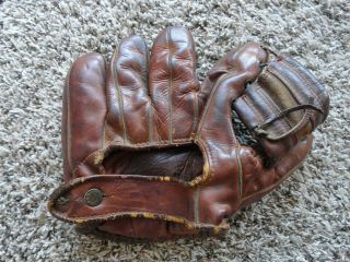 Vtg 1940’s Rawlings G 490 Baseball Glove John Pesky Professional Model