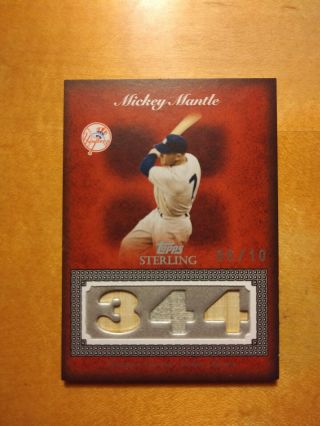 Mickey Mantle Game - Memorabilia 2008 Topps Sterling 6/10