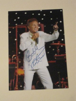 Singer Bobby Vinton Signed 4x6 Photo Autograph 1g