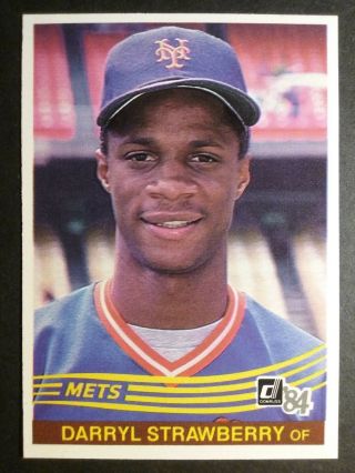 1984 Donruss Baseball 68 Darryl Strawberry Rookie Mets Nm - Mt