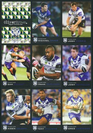 2014 Oliver Brown Bulldogs Rugby League Set Of 9 Cards