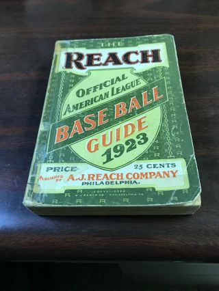 The Reach Official American League Baseball Guide 1923