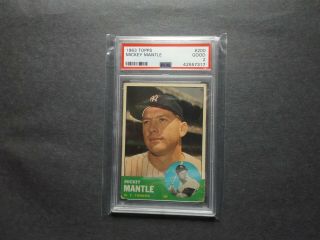 1963 Topps Mickey Mantle 200 Psa 2 The Mick