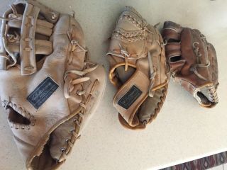 3 Ted Williams Sears Gloves Model 16156 16158 16154