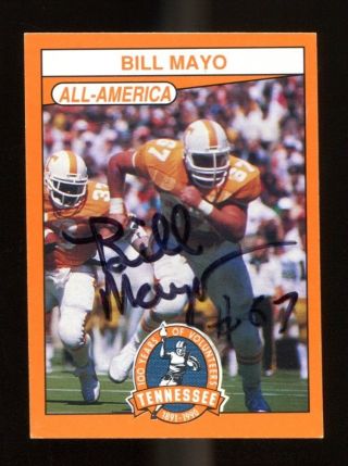 Bill Mayo Signed 1990 Tennessee Vols Football Card Autographed 41879