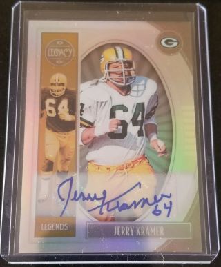 Jerry Kramer 2019 Panini Legacy Legends Prizm Auto Sp 104 Green Bay Packers 
