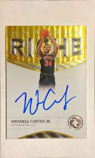 Wendell Carter Jr 2018 - 19 Opulence Nouveau Riche Signatures Autograph 60/99