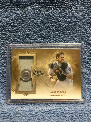 2019 Topps Tier One Mike Piazza Game Worn Uniform Button Relic Card 1/5 Ny Mets