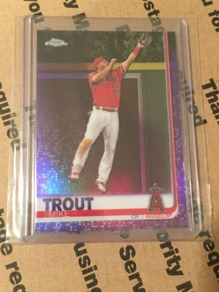 2019 Topps Chrome Mike Trout Purple Refractor /299