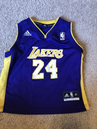 Nba Los Angeles Lakers Adidas Kobe Bryant 24 Toddler Jersey Sz 4t