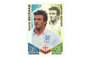 2010 World Cup Topps David Beckham Limited Edition Card