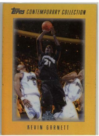 2003 - 04 Kevin Garnett Topps Contemporary Gold Refractor (23/25) Lebron Rc Year