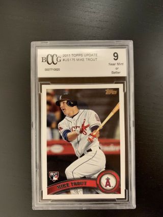 2011 Mike Trout Topps Update Us175 Bccg 9 Rookie Rc