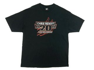 Vintage Wwe Chris Benoit Black T Shirt Xl The Wolverine Short Sleeve Cotton