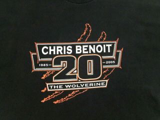 Vintage WWE Chris Benoit Black T Shirt XL The Wolverine Short Sleeve Cotton 3