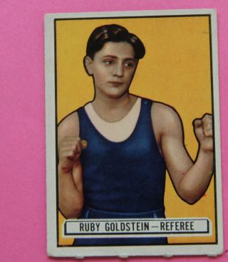 Boxing: Ruby Goldstein 1951 Topps Ringside