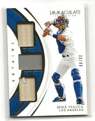 2019 Panini - Immaculate It - Mp Mike Piazza 3 - Pc Game Relic 
