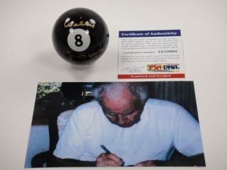 Willie Mosconi Signed Psa/dna Certified Autographed 8 Billiard Pool Ball