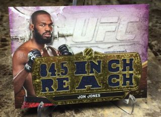2014 Topps Ufc/knockout Jon Jones (17/27) (84.  5 Inch Reach) Triple Relic