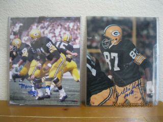 Signed Pictures Of Packers Willie Davis And Marv Fleming With