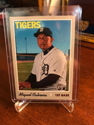 2019 Topps Heritage Miguel Cabrera High Number Sp French Variation