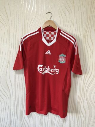 Liverpool 2008 2009 2010 Home Football Shirt Soccer Jersey Adidas Sz M