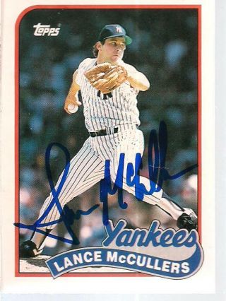 Lance Mccullers 1989 Topps Traded In Person Auto Ipa Ed1559