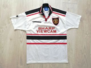 Manchester United Away Football Shirt 1997 - 1999 Size:m