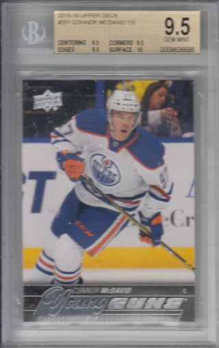 15/16 Ud Series 1 Connor Mcdavid Young Guns Rc Sp Rookie Bgs 9.  5 W 10 Gem