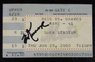 Ed Kranepool Signature Signed Auto Autograph Shea Stadium Ny Mets Ticket Stub