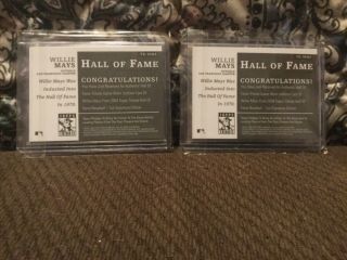 2004 topps tribute Hall of Fame Tribute relic Willie Mays 2