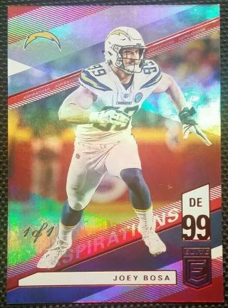 Joey Bosa 1/1 2019 Donruss Elite One Of One Parallel Chargers