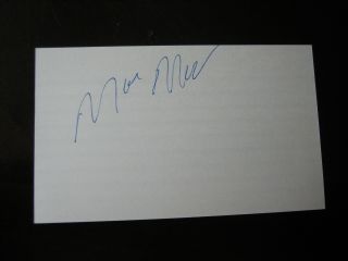 Moses Malone Autographed 3x5 Nba Mvp Hof D.  15