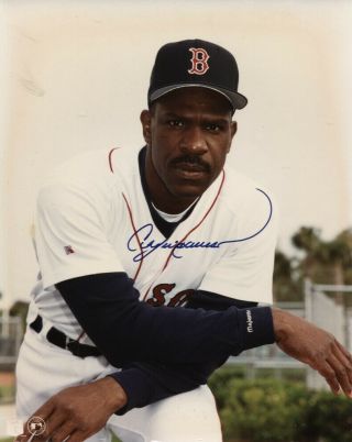 Andre Dawson Autographed Vintage Boston Red Sox 8 X 10 Photo