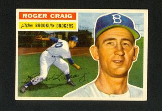 1956 Topps Roger Craig 63 - Rc - Brooklyn Dodgers - Ex