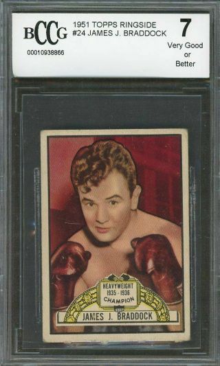 1951 Topps Ringside 24 James J.  Braddock Boxing Bgs Bccg 7