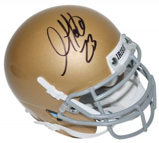 Notre Dame Golden Tate Authentic Signed Schutt Mini Helmet Bas Witnessed