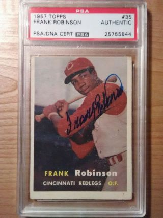 1957 Topps Frank Robinson 35 Autograph