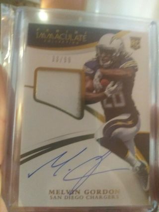 2015 Immaculate Melvin Gordon Rookie Patch Auto 33/99