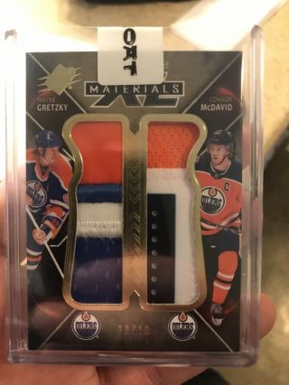 2018 - 19 SPx Wayne Gretzky Connor McDavid Jersey Patch 10/10 Oilers 6 color 4
