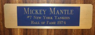 Mickey Mantle Signed Autographed Jerry Hersh Print on Plaque Limited Edition 5