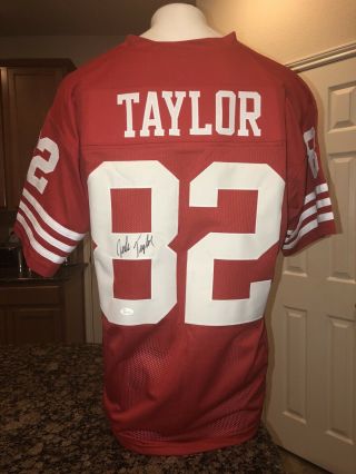 John Taylor 49ers Autographed Red Football Jersey Jsa