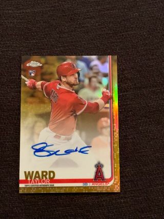 2019 Topps Chrome Taylor Ward Rc Rookie On Card Auto Gold Refractor 