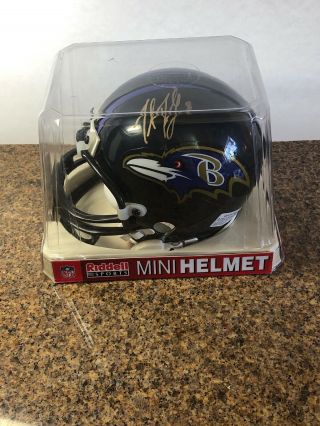 2001 Playoff Absolute Memorabilia Mini Helmet Trent Dilfer Auto 18/18