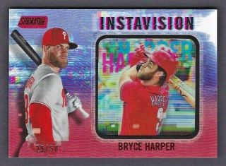 2019 Topps Bryce Harper Stadium Club Instavision Red Insert 29/50 Phillies