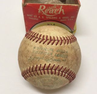 Vintage Reach Official American League Baseball Signed Joe Cronin W Box